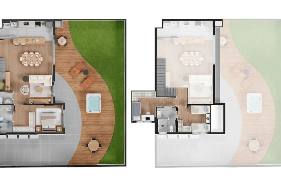 Garden - 3 Suítes - 123,53m² + 119,26m² (Garden)